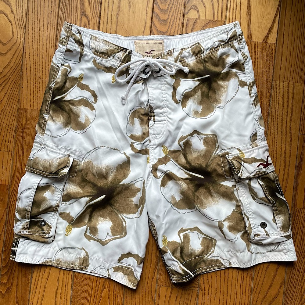 Hollister Swim Trunks Hawaiian Board-shorts Large
